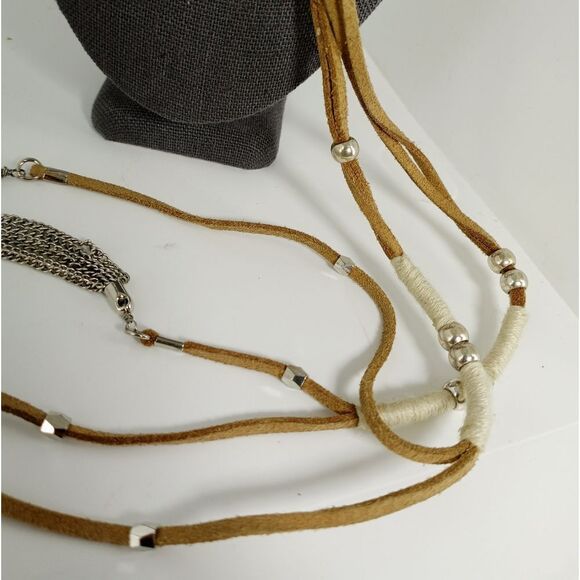 Boho leather necklace - Picture 4 of 7